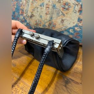 Vintage EUC Brighton Bag..black leather with lovely silver hardware
Brighton